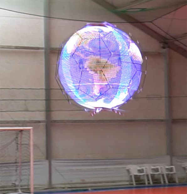 DOCOMO Develops World's First Spherical Drone Display