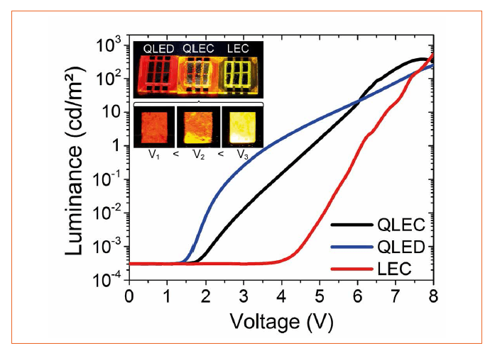 Hybrid Quantum Dot Light Emitting Electrochemical Cells
