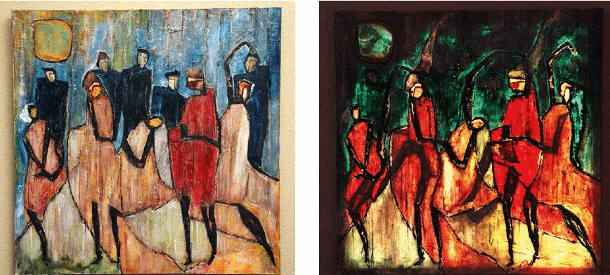 LEDs Reveal Paintings Hidden in Paintings