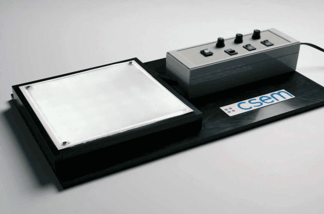 Ultrathin Direct-Lit LED Module with Beam Shaping Thin-Film Optics