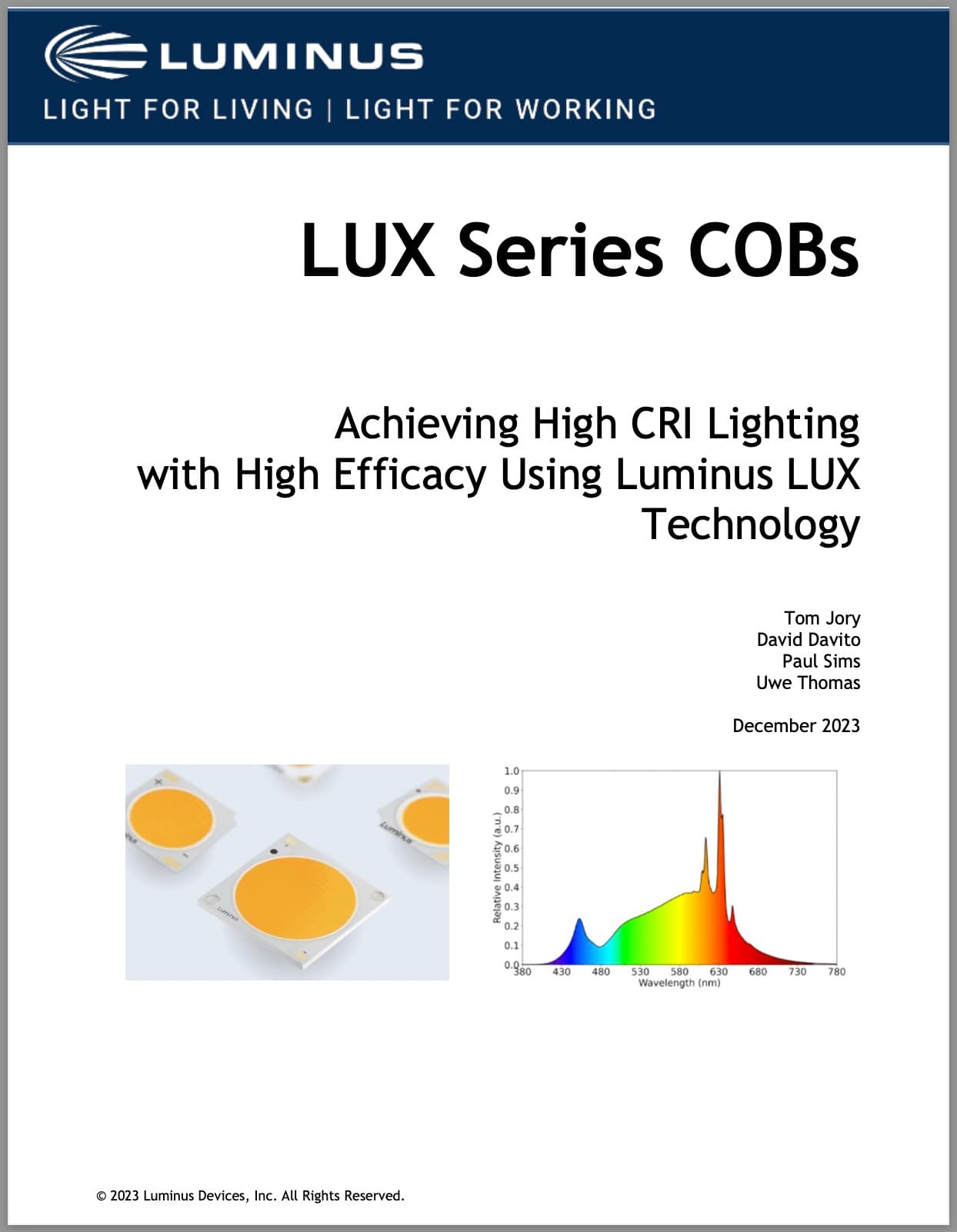 WHITE PAPER: Achieving High CRI Lighting with High Efficacy