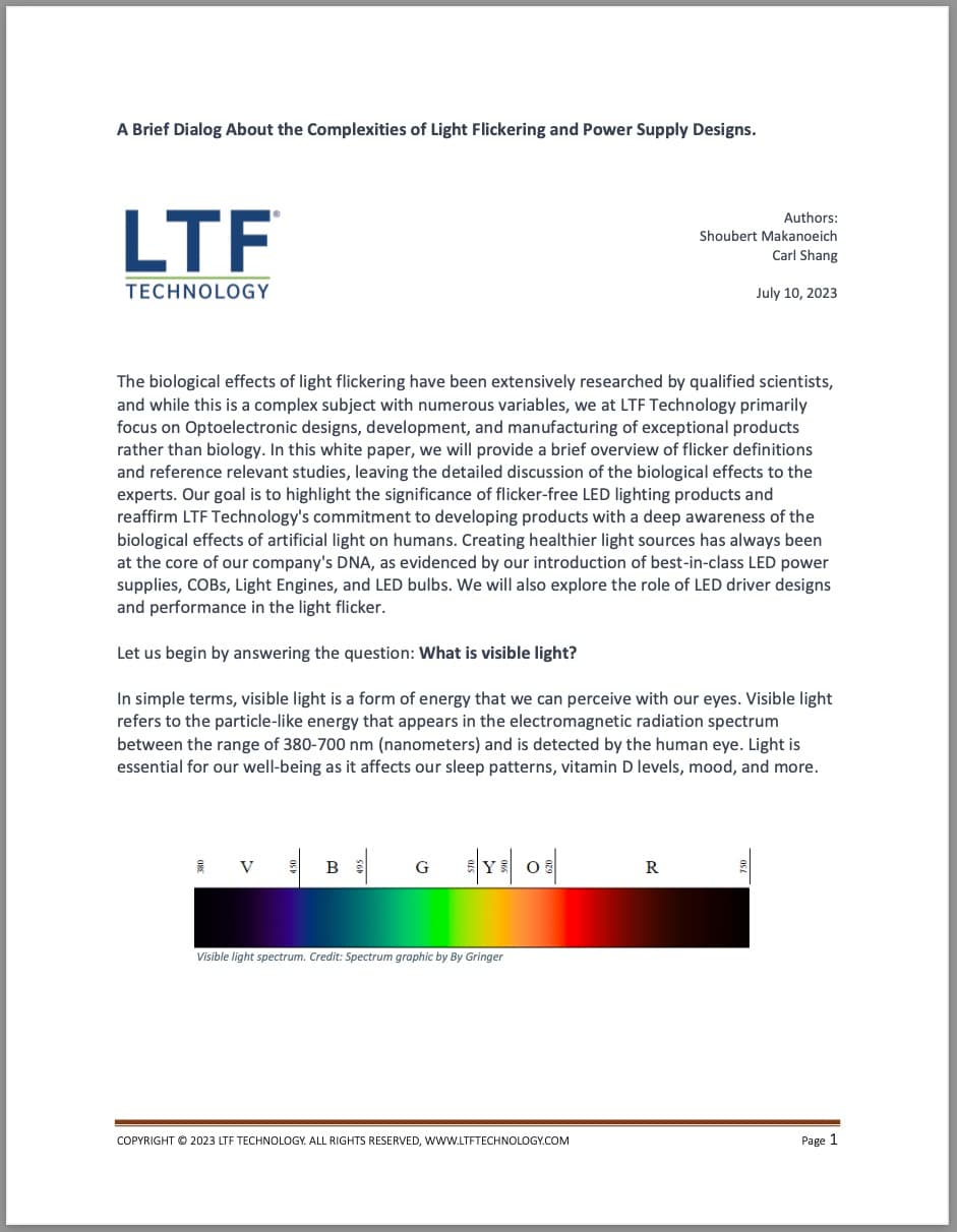 WHITE PAPER: Complexities of Light Flickering and Power Supply Designs