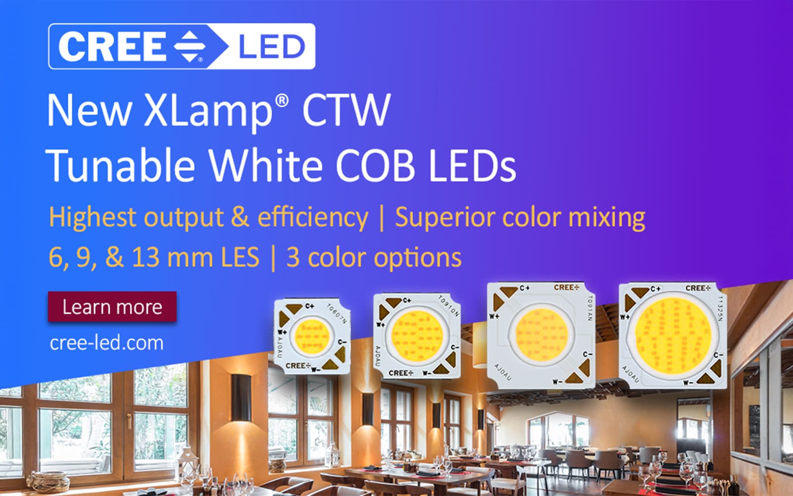 XLamp® CTW Tunable White LEDs for Maximum Performance