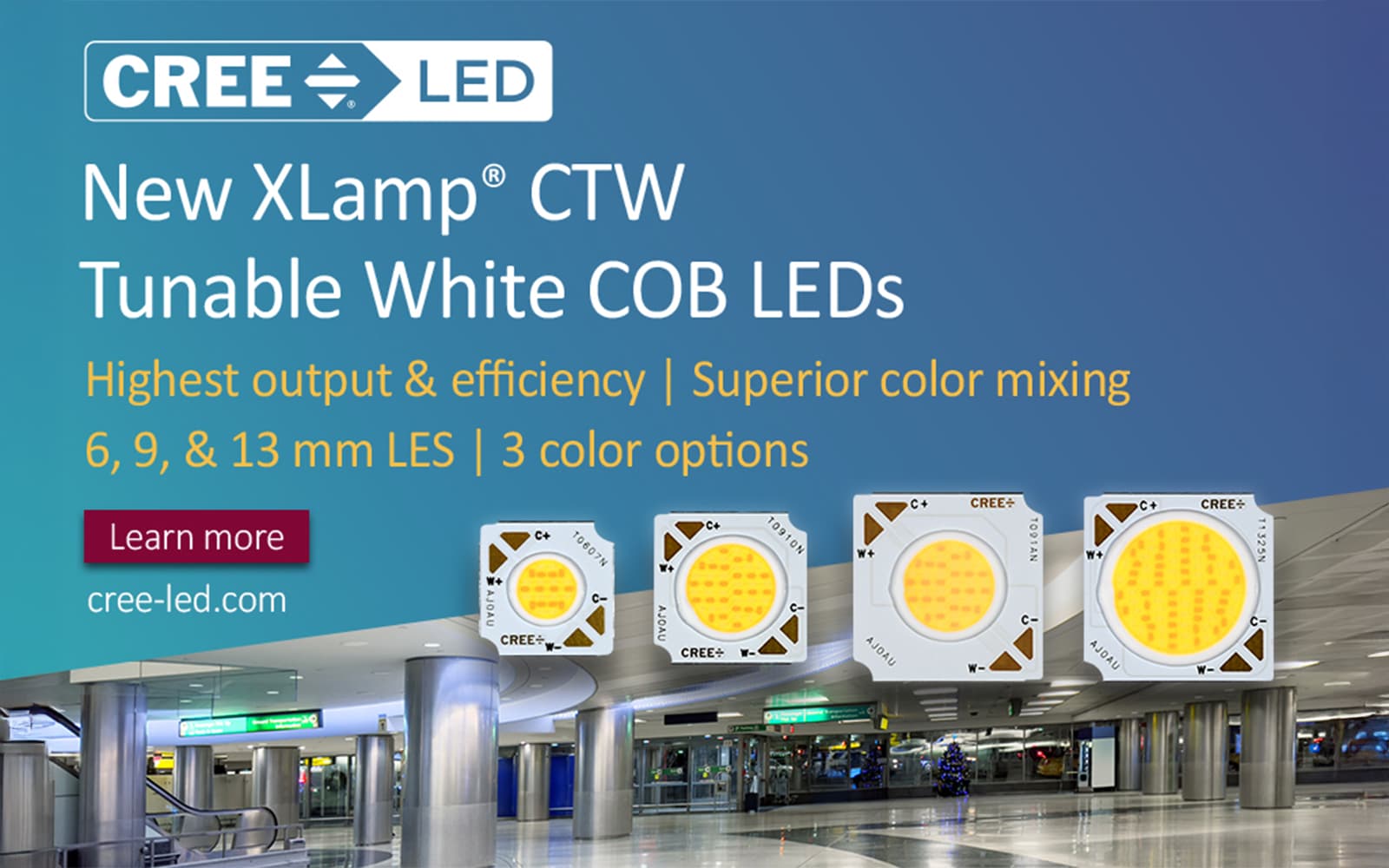 XLamp® CTW Tunable White LEDs for Seamless Tunability