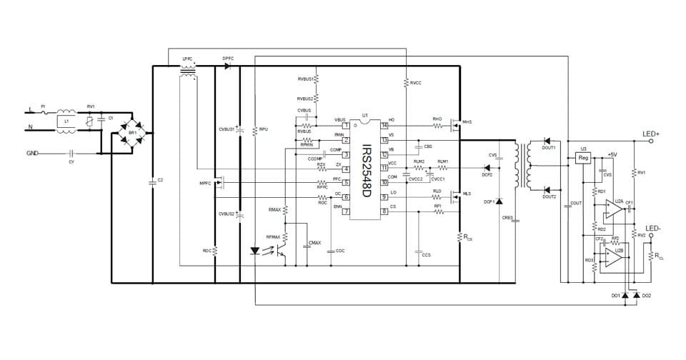 IR’s IRS2548D LED Control IC Increases Efficiency, Simplifies Design and Reduces Overall System Cost
