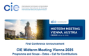 CIE Midterm Meeting 2025: Call for Contributions and First Conference Announcement