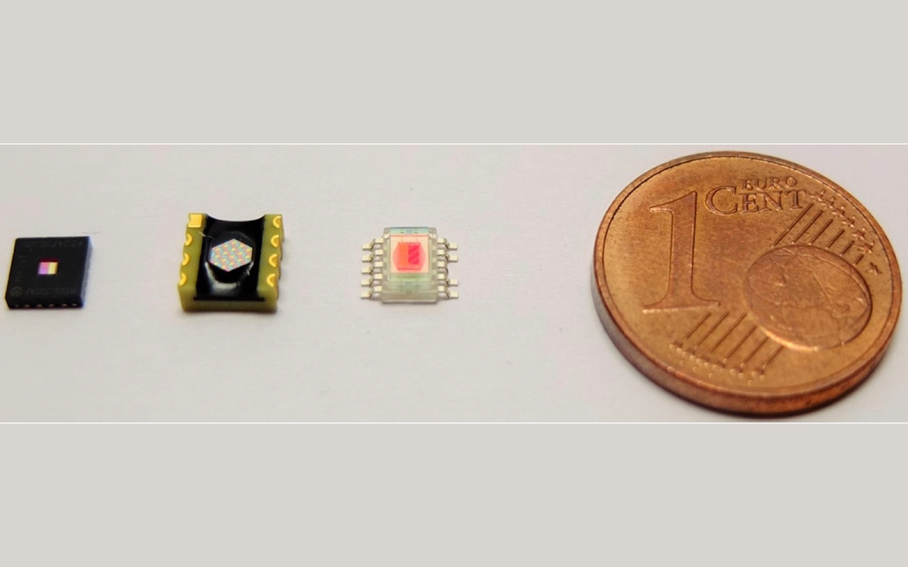 Examples of RGB color sensors. From left to right, the color sensor chips MTCS-CDCAF, MRGBiCS, and S11059. (Image Source: TU Darmstadt)