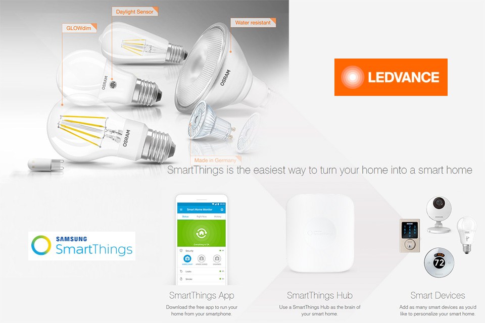Ledvance and Samsung SmartThings Partnership to Boost Smart Lighting Offering Consumers LED professional - LED Lighting Technology, Application Magazine