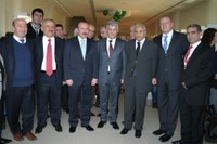 During the grand opening ceremony: Dr. Resul Patan, mayors and members of parliament, Ove Sörensen, Senior Sales Director Optogan GmbH, Ahmet Patan, MD of Ledison Patan Ltd. (from left to right)