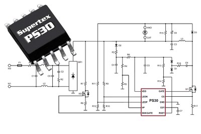 Supertex's new PS30 LED driver is compatible with leading and trailing edge dimmers, as well as two-wire digital dimmers