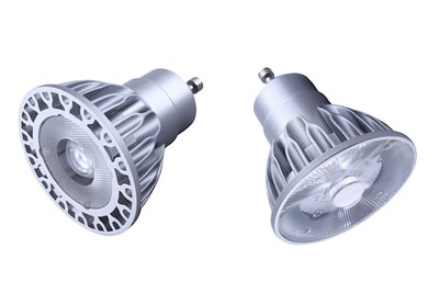 Soraa's updated GU10 LED lamps now achieve 400 lm for the 95CRI Vivid series and 500 lm for the 80CRI Brilliant models