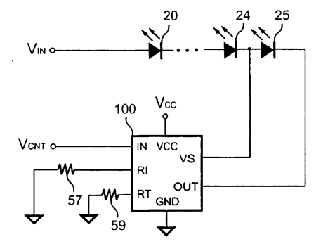 A LED driver circuit in accordance with the present invention.