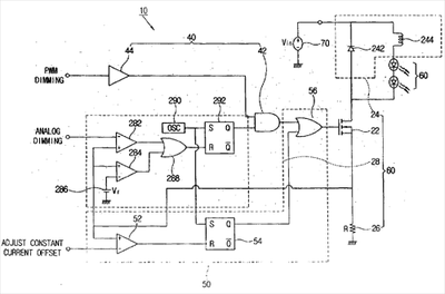 Circuit diagram illustrating an examplary circuit