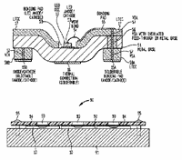 Embodiment of the packaged LED and schematic cross section