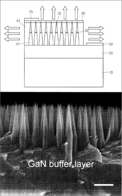 Cross section of one general embodiment of the invention and SEM (Scanning Electron Microscope) photography