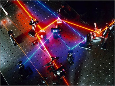 NREL's Solar Energy Research Facility is the site of experiments using lasers to probe the light-emitting properties of gallium indium phosphide alloys for making light-emitting diodes. Credit: NREL file photo.