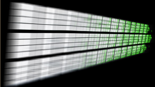 The new technique reduces the number of defects in those films by two to three orders of magnitude -- increasing the output of light by a factor of two for a given amount of power. (Image courtesy of Lukasz Tylec)