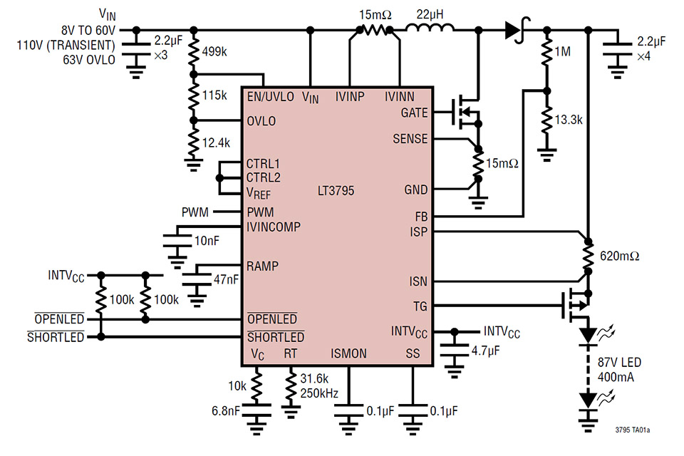 110v Led Controller With Spread Spectrum Frequency Modulation & Robust 