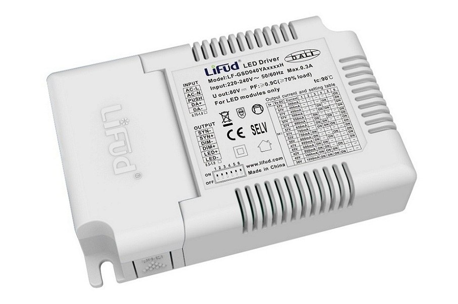 14W-40W DALI LED Driver with DIP Switch and Push — LED professional - Lighting Technology,