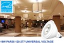 Green Creative PAR38 19 W 277 V - First Universal Voltage Energy Star Qualified PAR38 LED Lamp